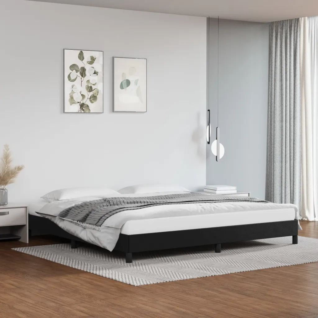 Giroletto-Struttura Letto Nero 200x200 cm in Similpelle 608241