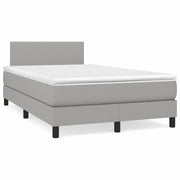 Giroletto a Molle con Materasso Grigio Chiaro 120x190cm Tessuto 3269709