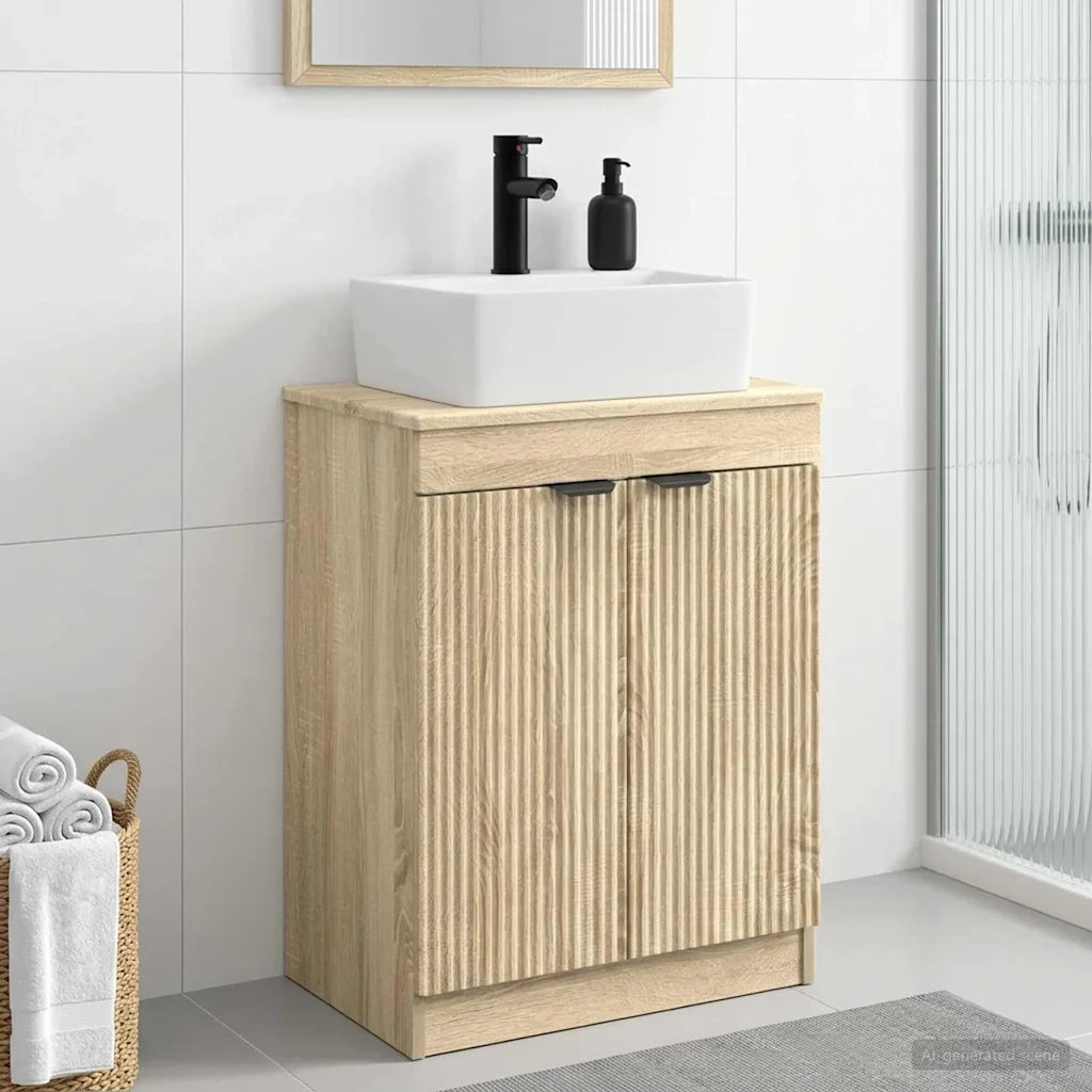 Mobile da bagno con lavabo Rovere Sonoma 54 x 35 x 83 cm