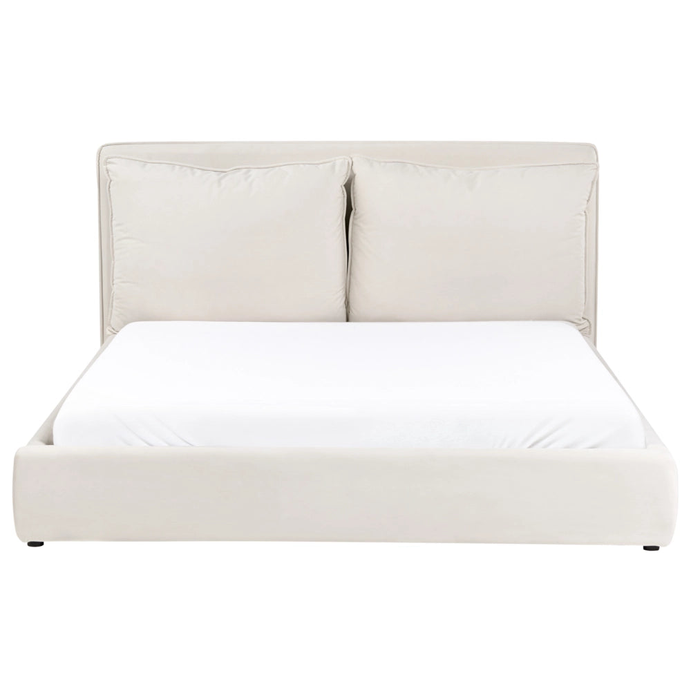 Letto matrimoniale velluto verde scuro 160 x 200 cm testata imbottita