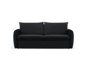 Cosmopolitan Design - Divano convertibile "Vienna" 3 posti in velluto nero 