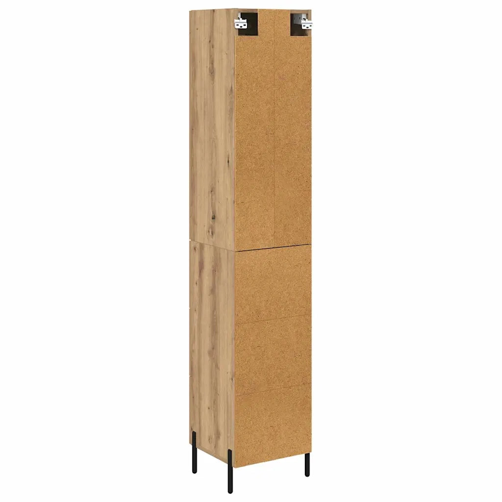 Credenza | Madia | Buffet da pranzo | Armadio da pranzo con cassetto Rovere artigianale 34,5 x 34 x 180 cm