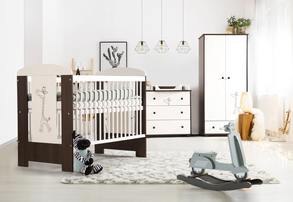 LETTINO GIRAFEE 120x60 BIANCO NOCE