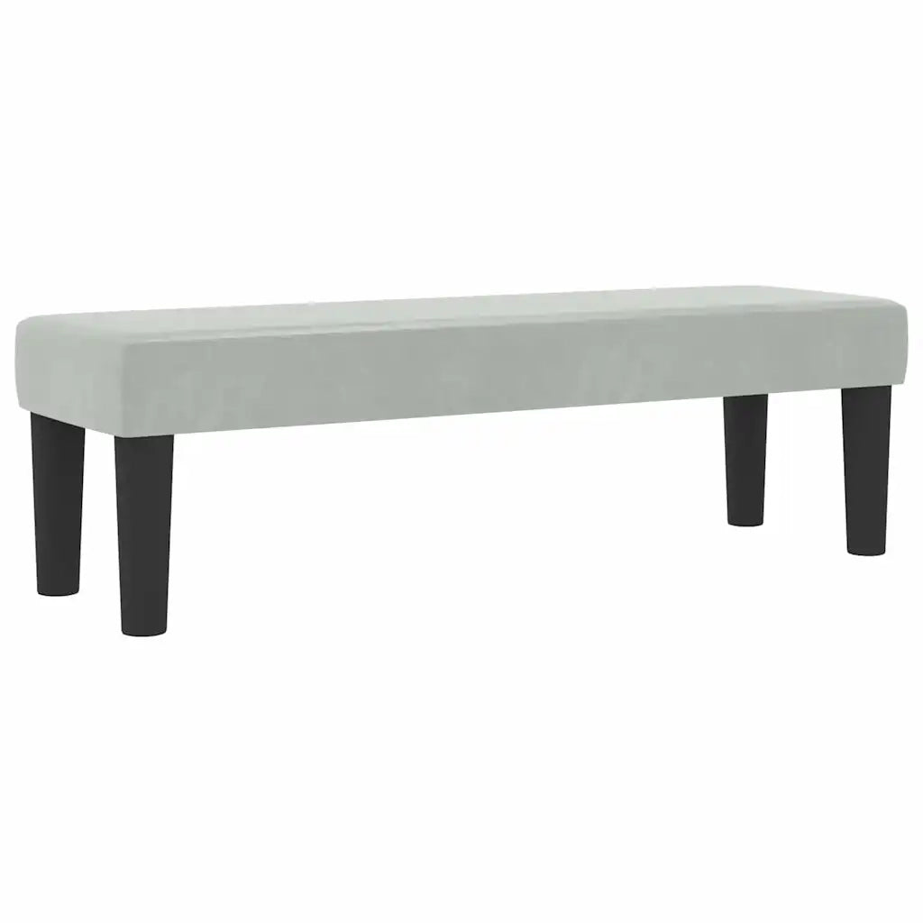 Letto a molle con materasso Grigio chiaro 140 x 200 cm Velluto