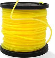 Nastro di taglio in nylon forte 2,4 mm x 100 m - adatto per grastrasori e trimmer elettrici - giallo - tagliato a taglio diagonale