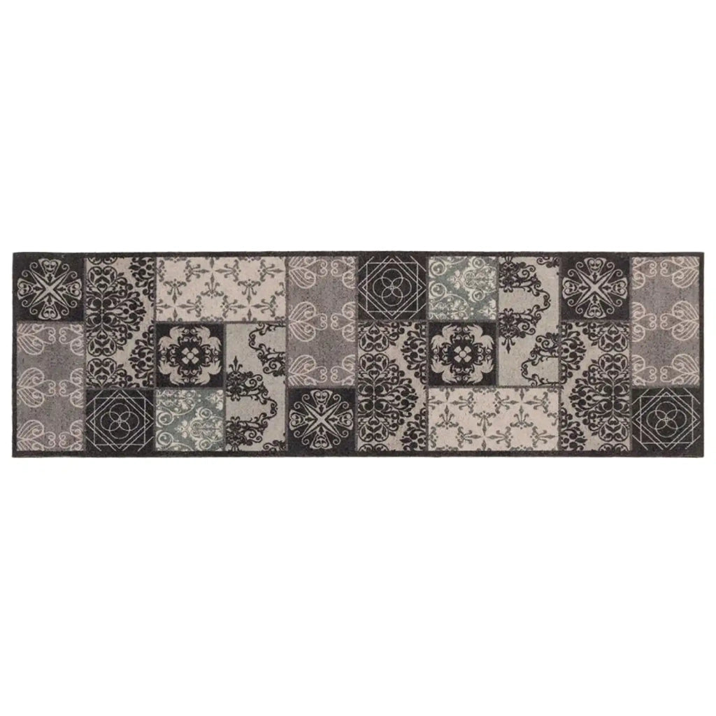 Tappeto da Cucina mosaico nero 150 x 45 cm 100% Poliammide 42045716
