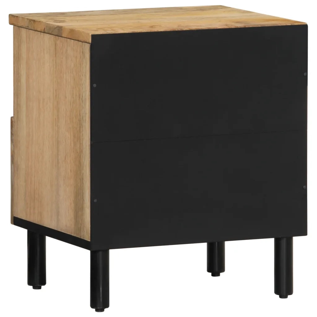 Comodino 40x33x46 cm in Legno Massello di Mango 358218
