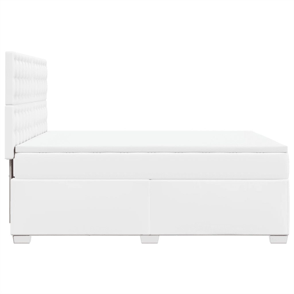 Giroletto a Molle con Materasso Bianco 140x200 cm in Similpelle 3290725