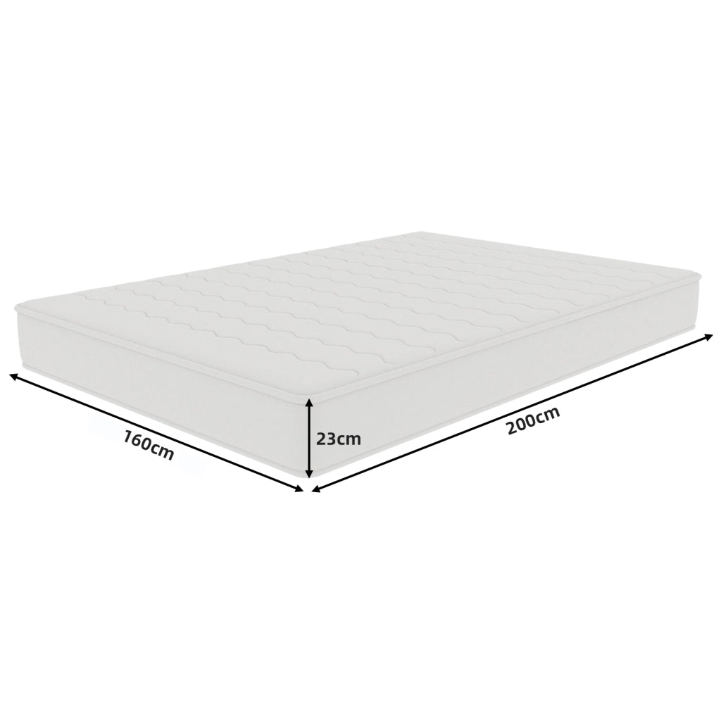 Materasso a Molle Insacchettate 160x200 cm Spessore 23 cm con Schiuma Memory e Rivestimento Traspirante 3D