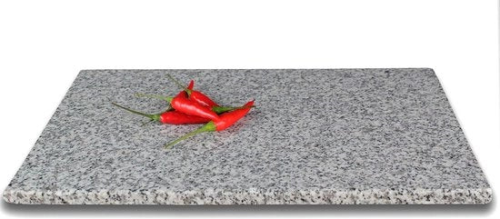 Piatto di taglio in granito, tavola di pietra, tavola in granito, tavola da servizio (granito cristallo, 30 x 20 x 1 cm)