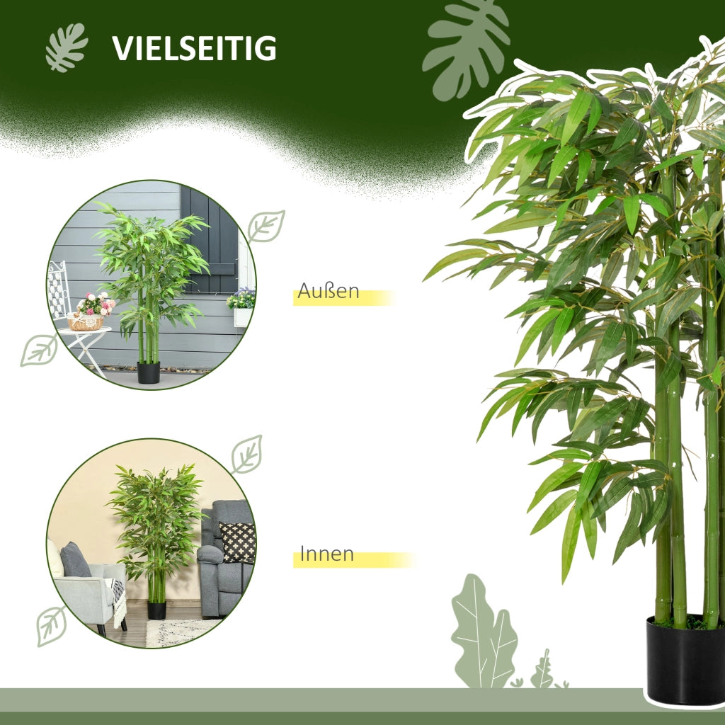 Grande bamb¨´ artificiale, 140 cm, pianta artificiale, piante artificiali in plastica in vaso, bamb¨´ artificiale con 780 foglie, sembra vero, per