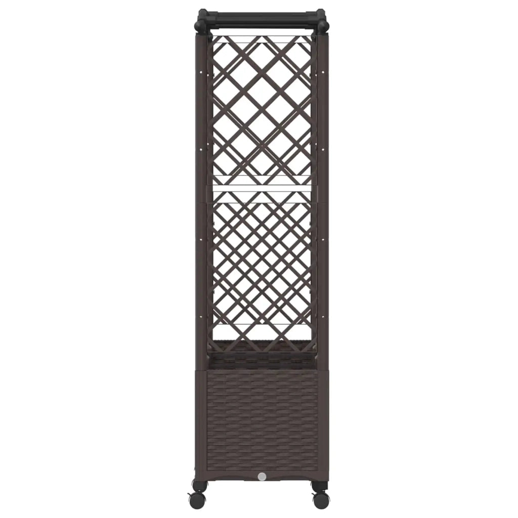 Letto Rialzato con Griglia e Tetto Marrone 164 x 40 x 144 cm PP 3423100