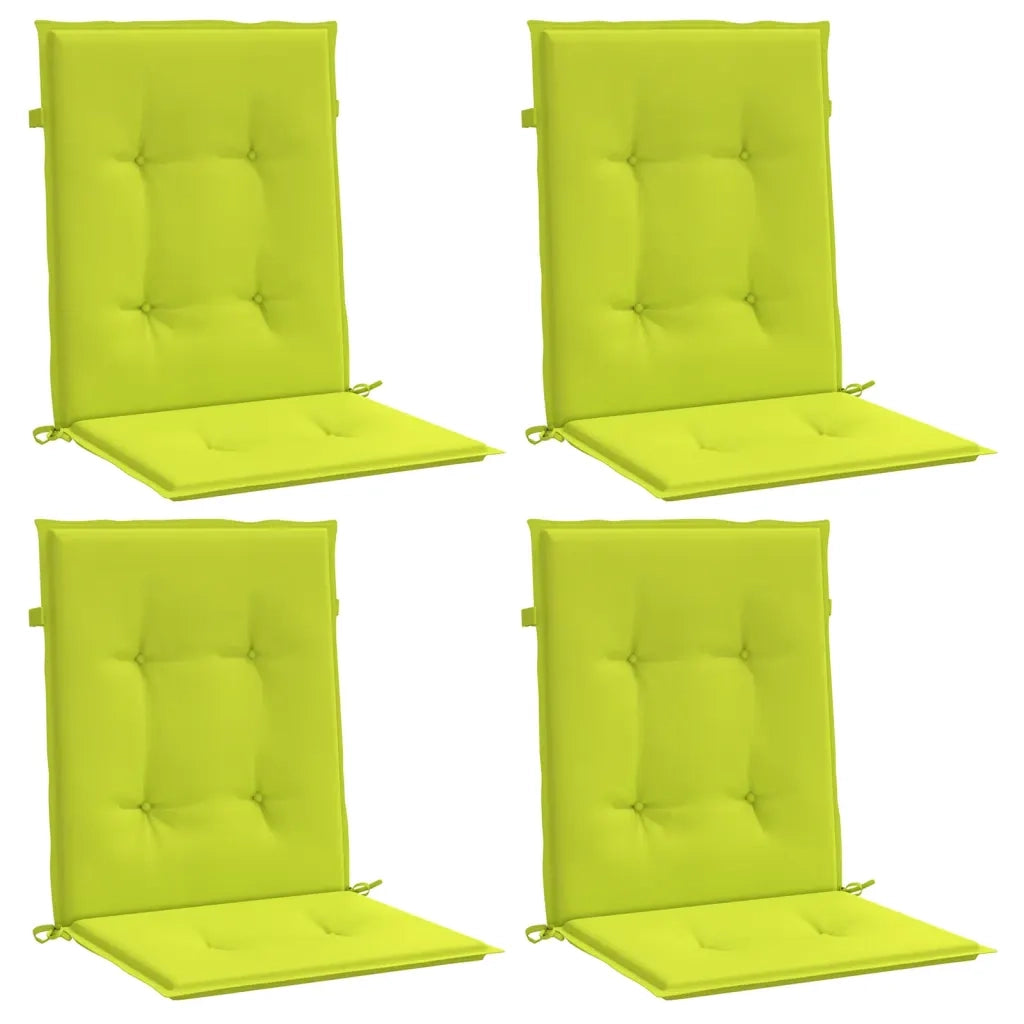 Cuscini per Sedia 4 pz Verde Intenso 100x50x3 cm Tessuto Oxford 314147