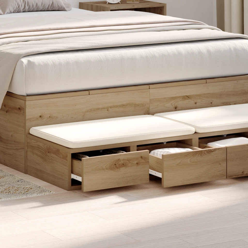 Cassetti  Artisan Oak 120x36,5x16,5 cm in Legno ingegnerizzato