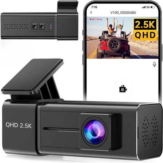 Cassa di Ripresa per Auto - Funzione di Rilevamento Anteriore e Posteriore - Registrazione di Video - Sicurezza Stradale - Prevenzione di Incidenti - Funzione di Registrazione Continua di Giorno e di Notte