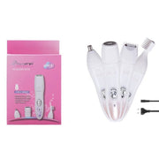 Trade Shop - Kit 4 In 1 Rasoio Rifinitore Donna Epilatore Professionale Ricaricabile Gm-3078 -