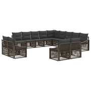 Set Divano da Giardino 13 pcs Grigio polyrattan 3436187