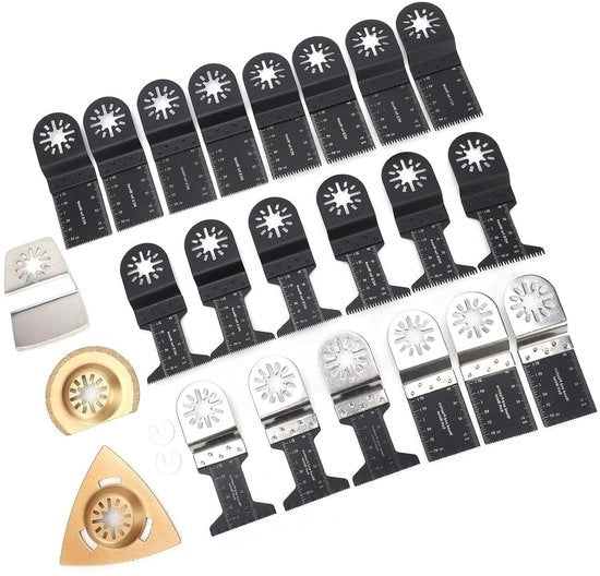 Kit di accessori multifunzionale per utensili oscillanti 25 pezzi - lamiere per sega a scorrimento compatibili con Bosch Fein Worx Einhell .