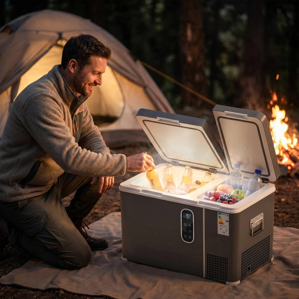 Frigorifero Portatile Elettrico con Compressore 35L Doppia Zona ¨C zephmum ¨C Nero