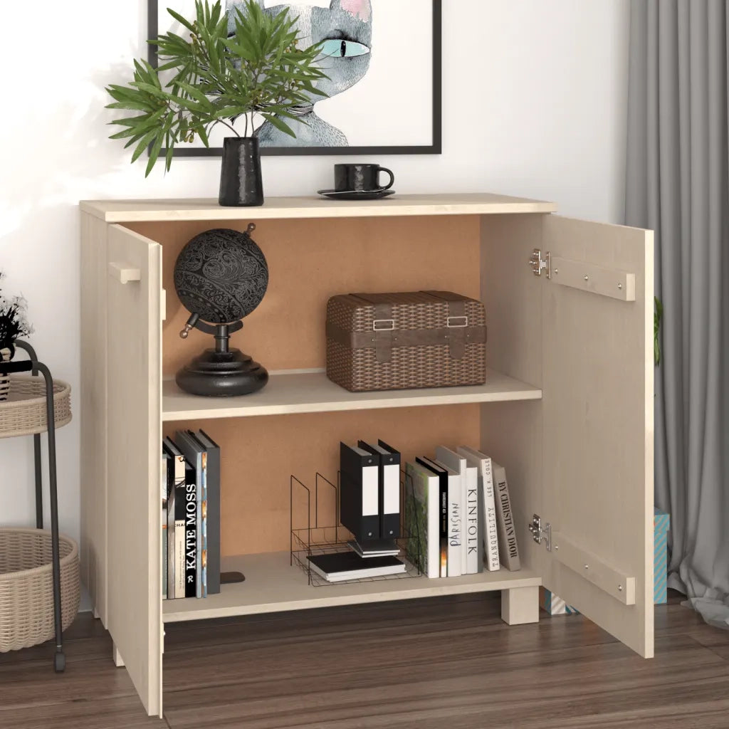 Credenza HAMAR ambra 85x35x80 cm in Legno Massello di Pino 340492