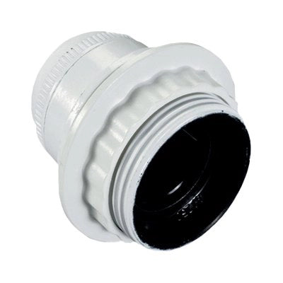 PORTALAMPADA CAMICIA LISCIA + GHIERA ELECTRALINE - TERMOPLASTICO BIANCO E27 M10X1- 6 pezzi