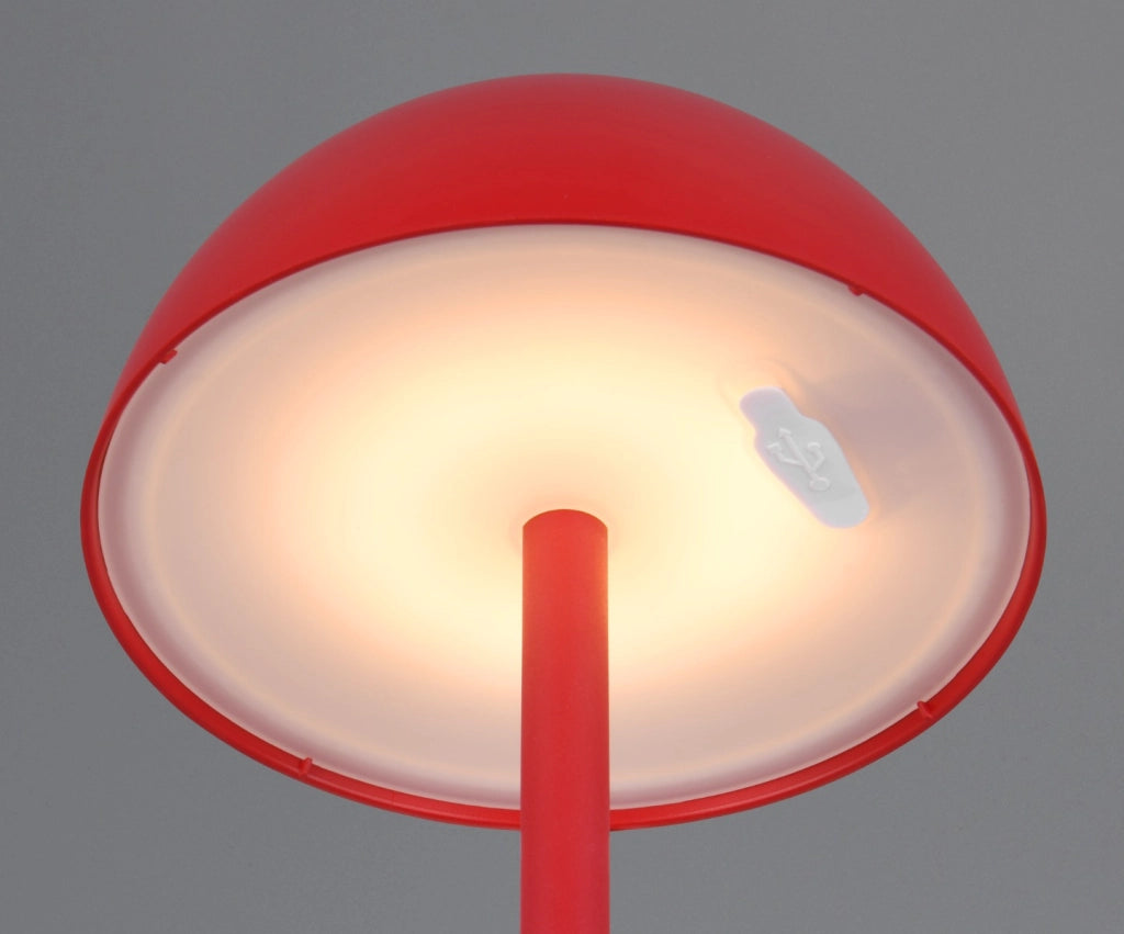 Lampada da tavolo LED 2W ricaricabile Ricardo rossa