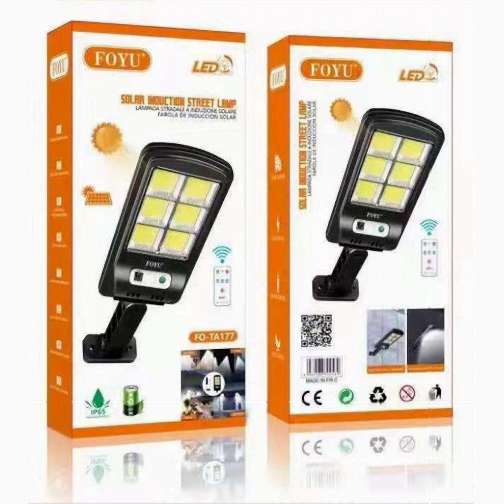 Trade Shop - 2 Pz Faro Lampione Stradale Con Pannello Solare Fotovoltaico 160 Led Cob Sensore -