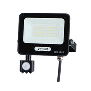 Trade Shop - Faretto Led 30w Con Sensore Movimento Proiettore Da Esterno Luce 6500k Ip65 Ek05-sen-30 - Nero