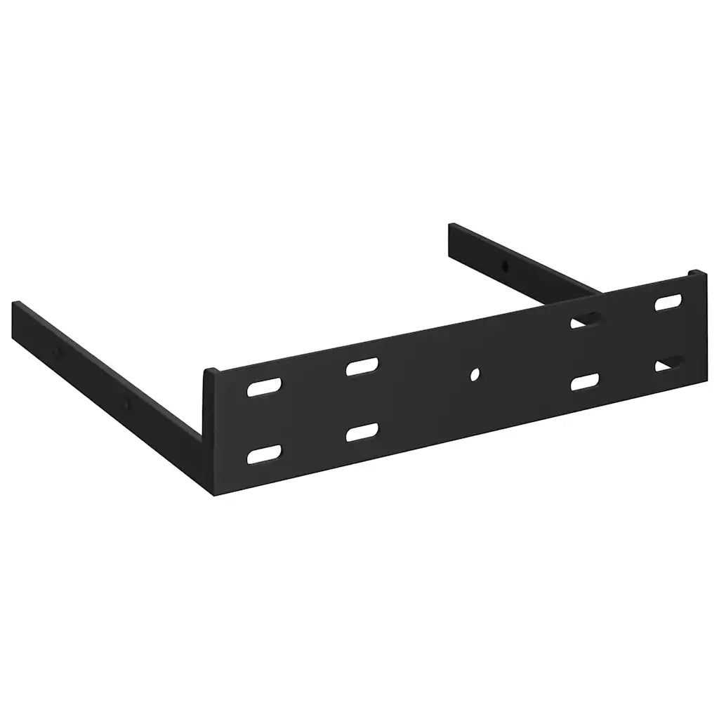 4 pz Scaffali Angolari a Parete | Mensola sospesa Neri 25x25x3,8 cm in MDF