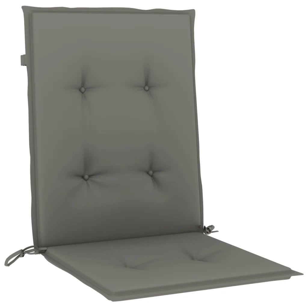 Cuscini Sedia Schiena Bassa 6 pz Grigio MÃ©lange 100x50x4 cm