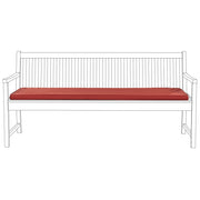 Cuscino per panca da giardino impermeabile rosso mattone 169 x 50 cm materiale impermeabile