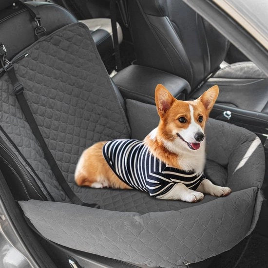 Sedile auto e casa per cani 2 in 1 con cintura di sicurezza 

Modello: 12345
Materiali: 100% Polyester
Dimensioni: 60 x 40 x 30 cm
Peso: 2,5 kg
Capacità di carico: 15 kg
Colore: Marrone
Compatibilità: Auto e casa