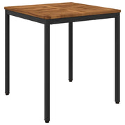 Tavolo da cena da giardino Naturale e Nero 70 x 68,5 x 75 cm 901307
