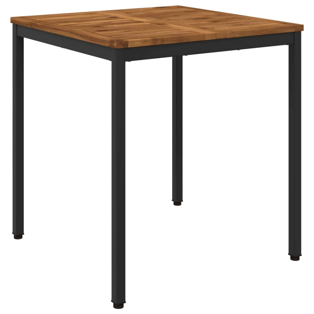 Tavolo da cena da giardino Naturale e Nero 70 x 68,5 x 75 cm 901307