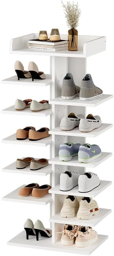 Scarpiera Stepy, Bianco, 45 x 114 cm con 10 scomparti