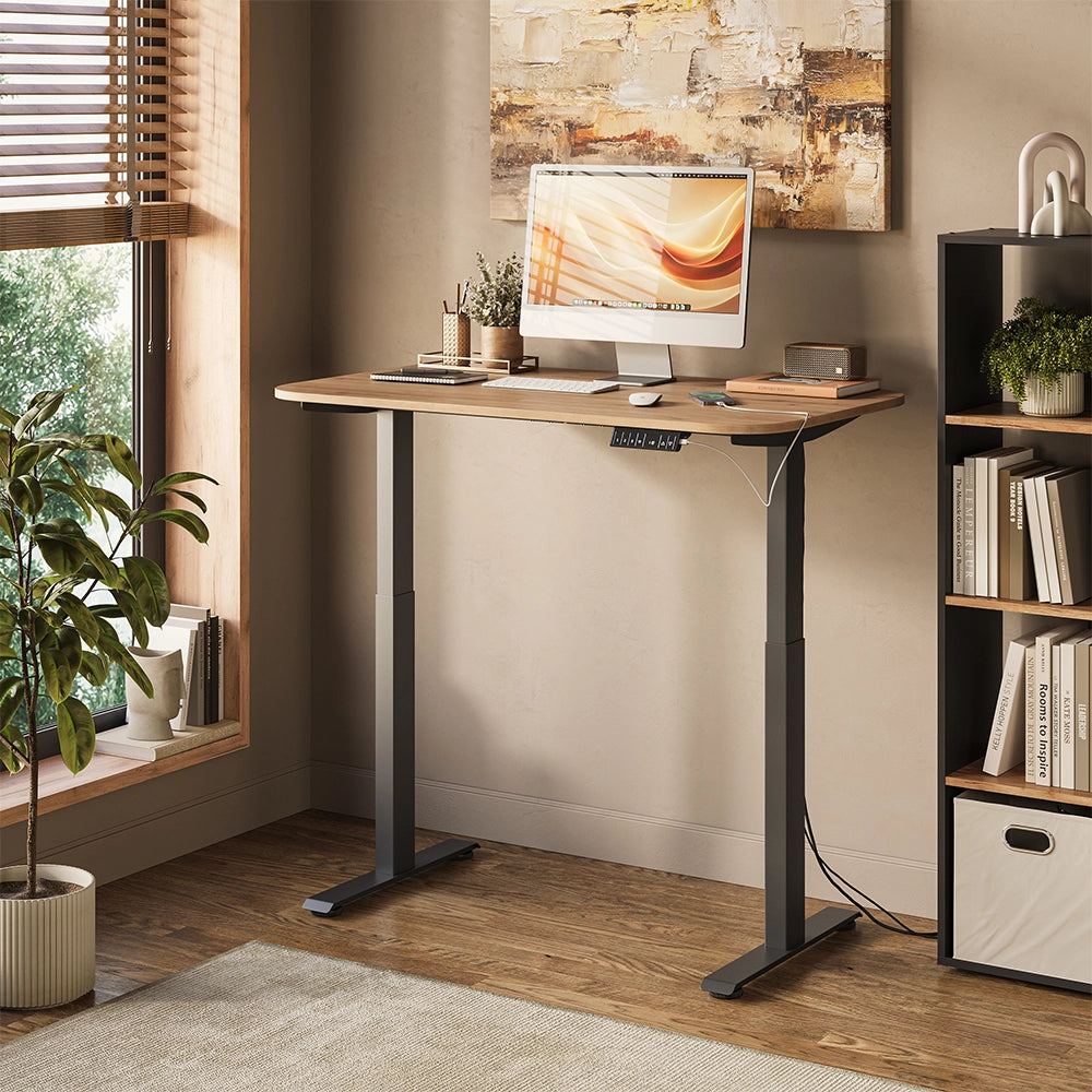 Vicco Scrivania Nero/Artigianale 120 x 70 cm 2 motori