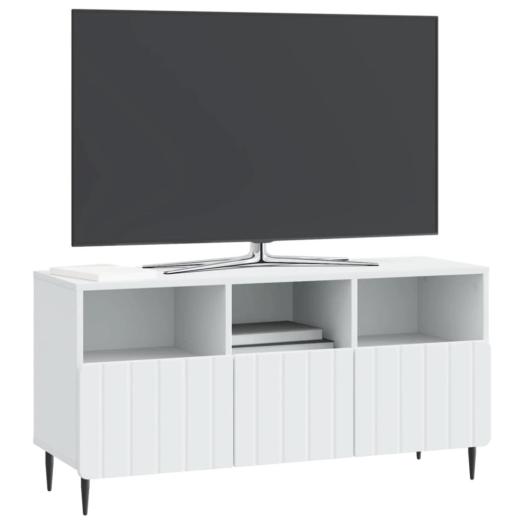 Mobile TV Bianco 102 x 34,5 x 50 cm Legno ingegnerizzato 894445