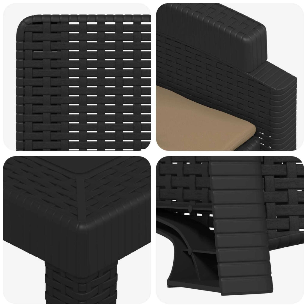 Set da Pranzo per Giardino 7 pz Antracite e Tortora PP 3430137