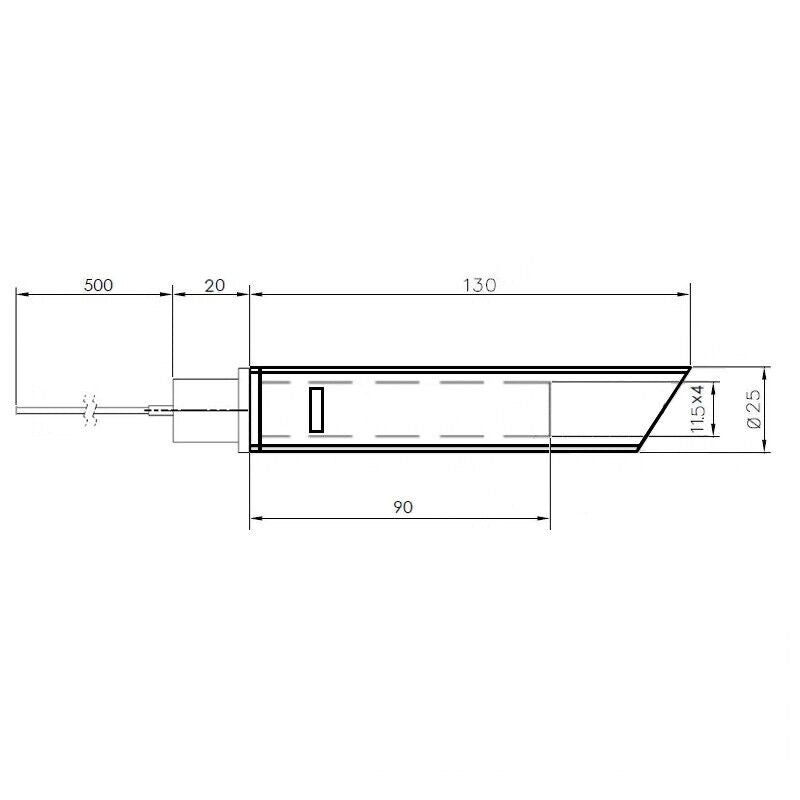 14701085  Kit resistenza accensione ai cristalli di quarzo con tubo convogliatore d'aria.