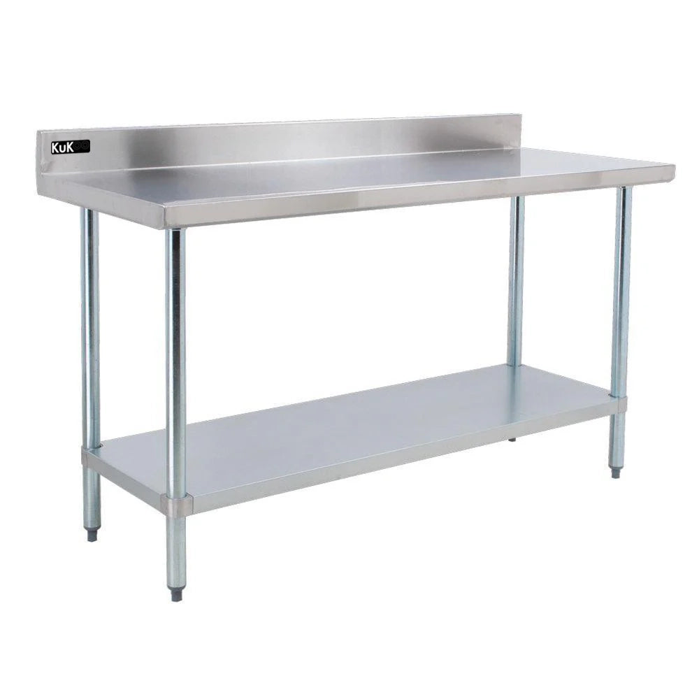 Tavolo in acciaio Inox da Cucina Commerciale Piano Cucina Ristorante - 180 cm