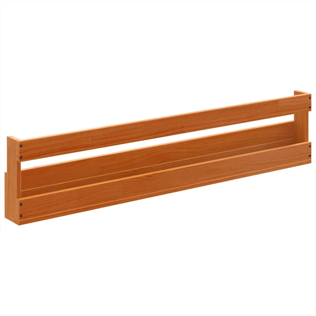 Scarpiere a Parete 2 pz-Set di 2 Scaffale per scarpe Marrone Cera Legno Massello di Pino 516572