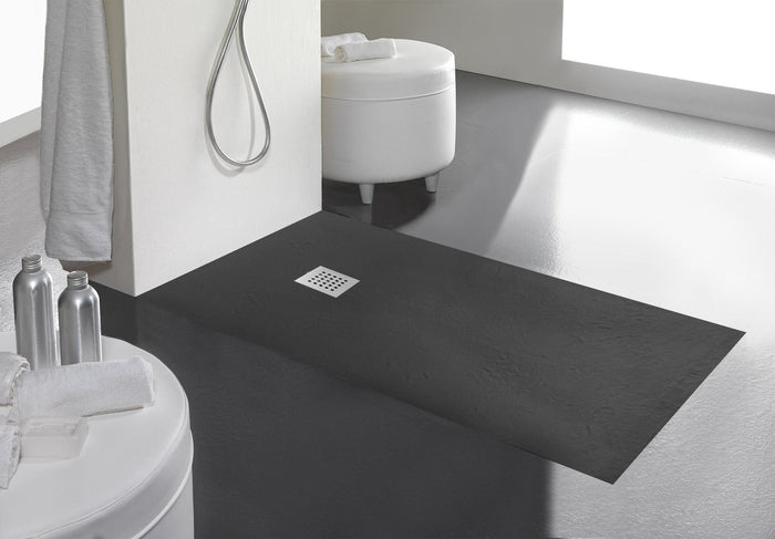 Piatto Doccia in Pietra 75x140 cm Bonussi Ardesia Stone Side Grigio Antracite