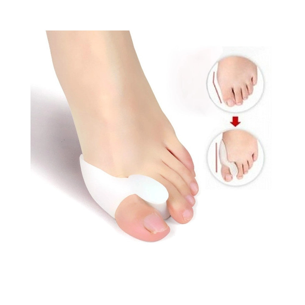 Trade Shop - Coppia Divaricatore In Gel Per Dita Dei Piedi Con Distanziali Alluce Valgo 2 Pz -