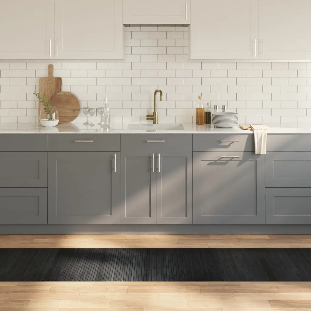 Tappeto Rettangolare Grigio 60x300 cm in BambÃ¹