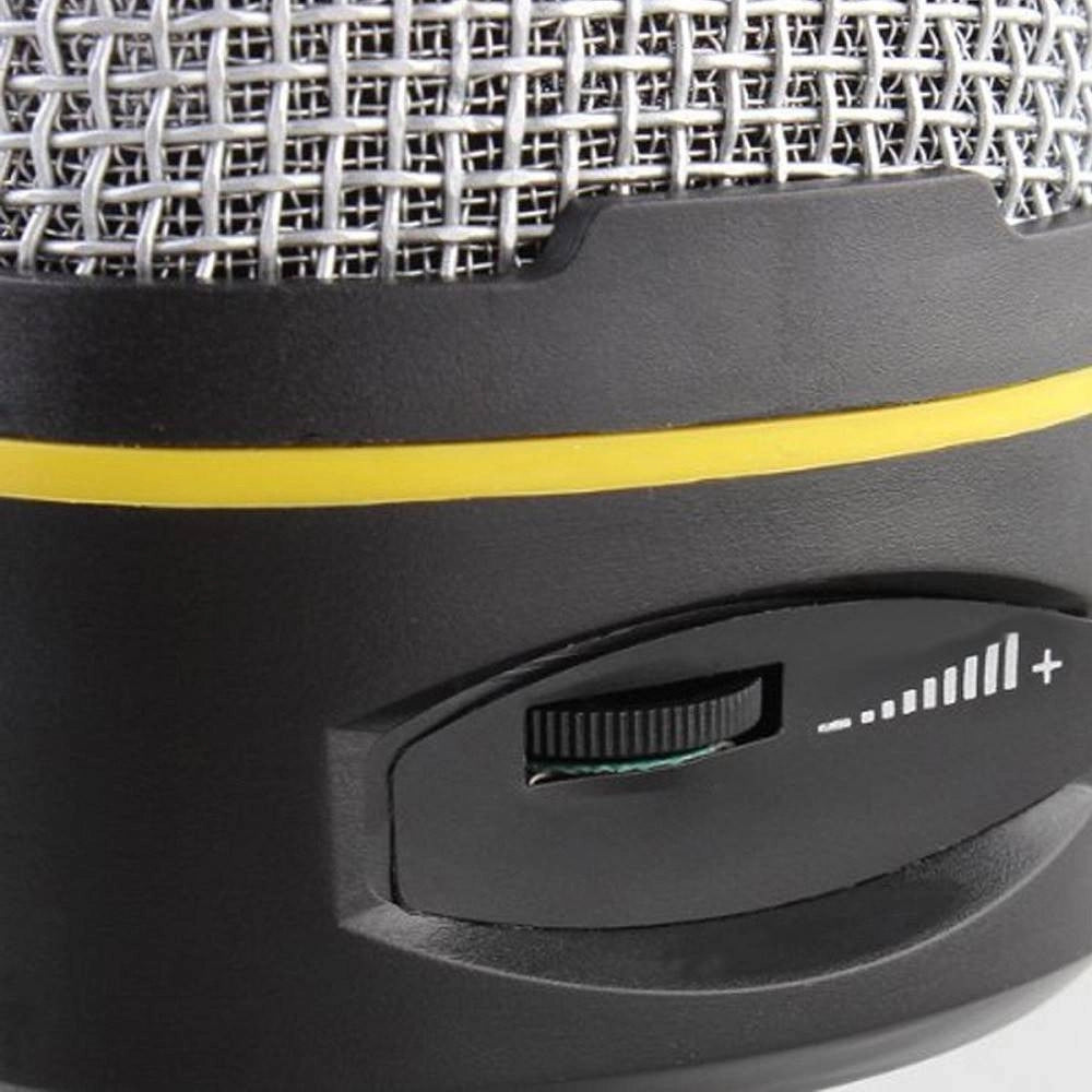 Trade Shop - Microfono A Condensatore Treppiede Da Tavolo Cavo Jack Pc Notebook Chat Qy920 -
