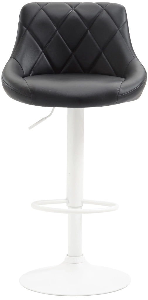 Sgabello Lazio in similpelle nero,bianco