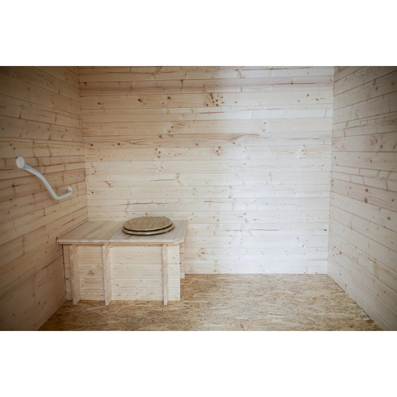 Casetta WC a secco per disabili – 214x210 cm – tavole 20 mm, pavimento e kit PMR inclusi – AL2121.01WC Foresta