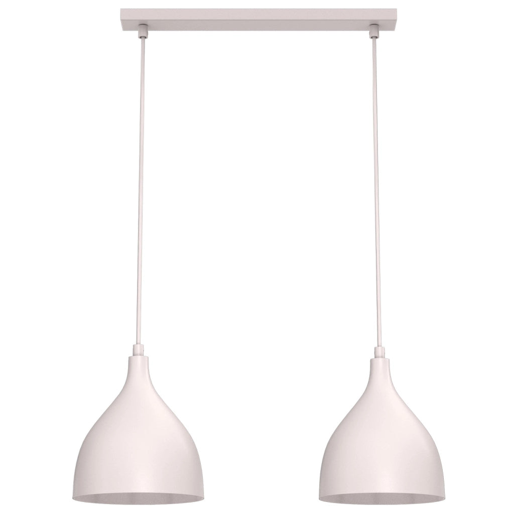 Lampada sospesa 2 luci E27 cashmere Noak classic Luminex