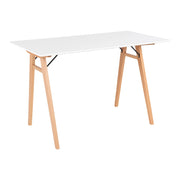 Scrivania Vojens, Bianco, MDF, 60x120x75 cm