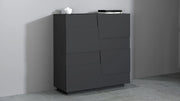Credenza 2 Ante 120x44x126 cm Pongo 2A Grigio Antracite Opaco